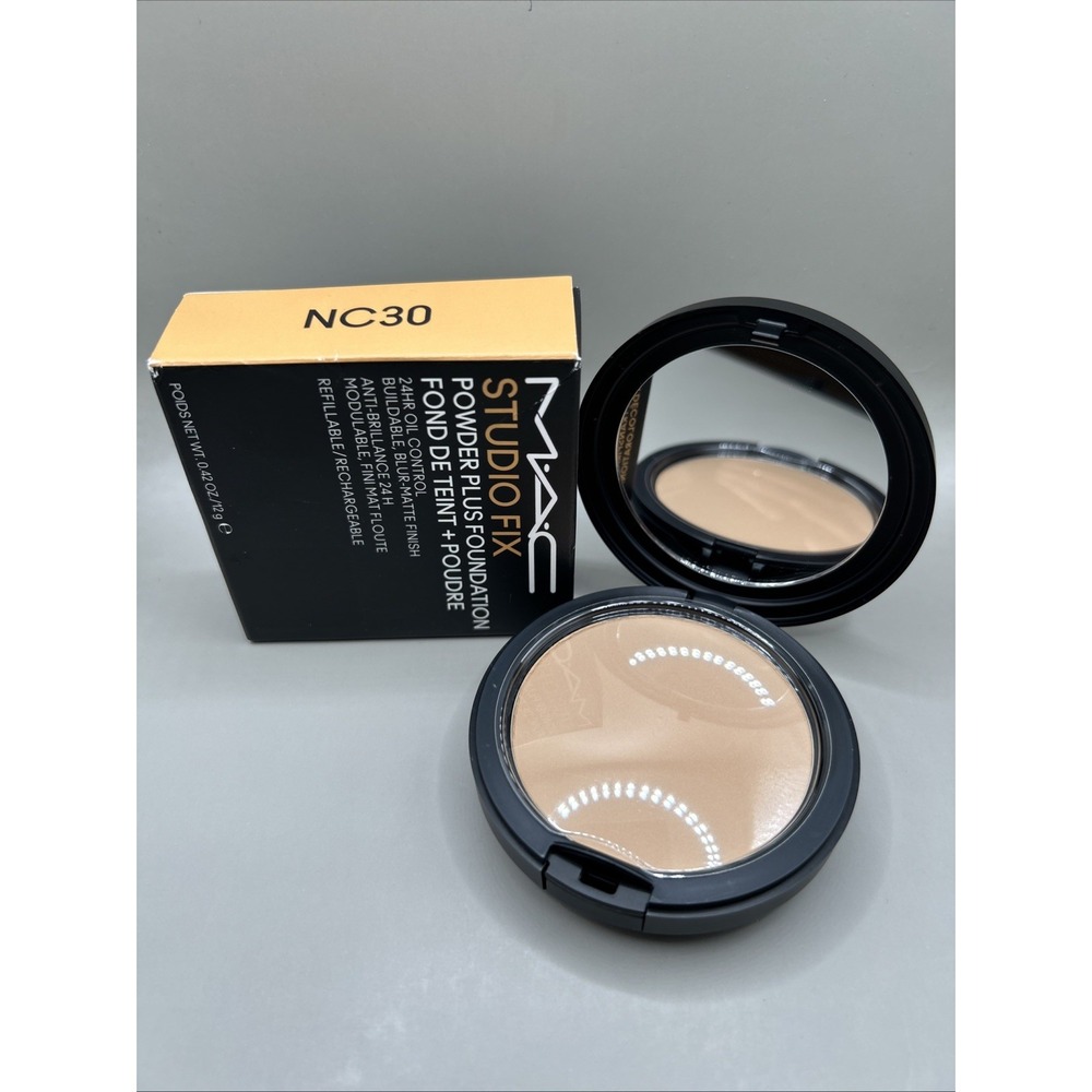 Mac Studio Fix Powder Plus Foundation 24HR Oil Control NC30 NEW FORMULA 0.42oz